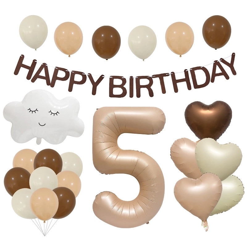 Birthday Party Heart Letter Balloons, Cute Minimalist Aluminum Foil Balloons for Indoor Outdoor Celebration|Party Decorations