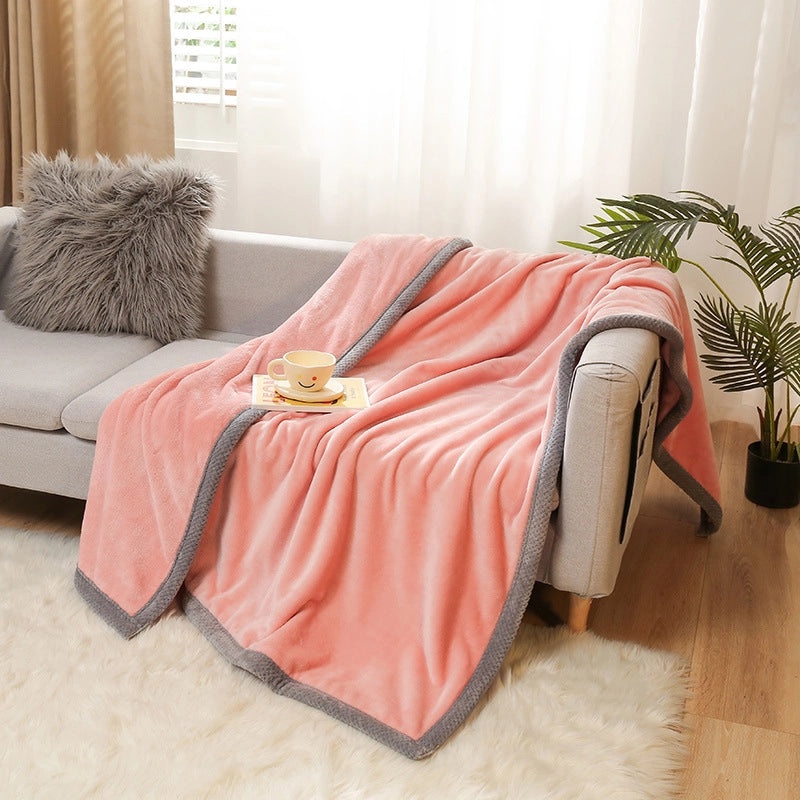Thickened Autumn Winter Fleece Blanket Soft Coral Flannel Throw Air-conditioning Quilt Gift|Home & Living Bedding Blankets