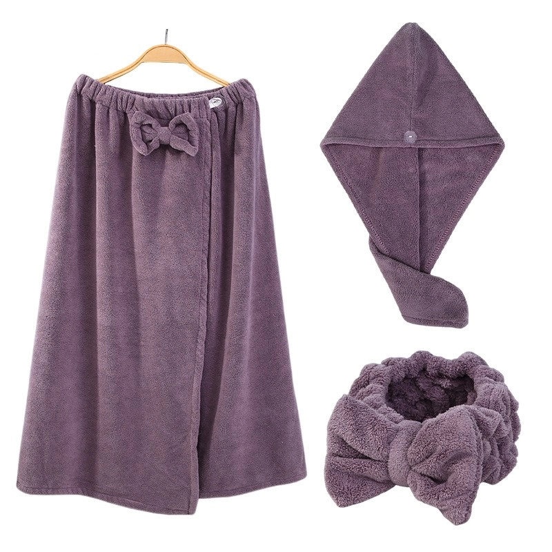 Eagle Eye Solid Color Coral Fleece Hair Cap for Bathrobe and Towels | Bath Accessories