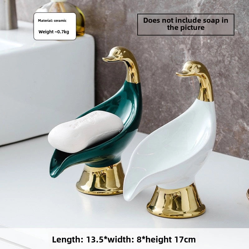 European Ceramic Soap Dish with Drainage | Bathroom Accessories
