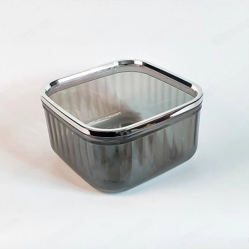 Push-Open Mini Desktop Trash Can Transparent Small Table Paper Bin for Bedroom Office Home Use|Home & Living>Storage & Organization>Trash Bins