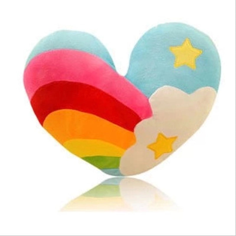 Rainbow Star and Heart Plush Throw Pillow for Sofa Couch Decor|Home Decor & Throw Pillows