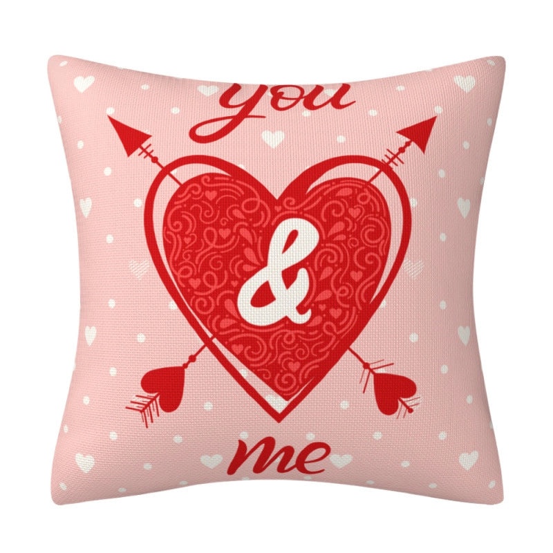 Heart Shaped Linen Pillow Covers Romantic Envelope Letter Design|Home Decor Pillows