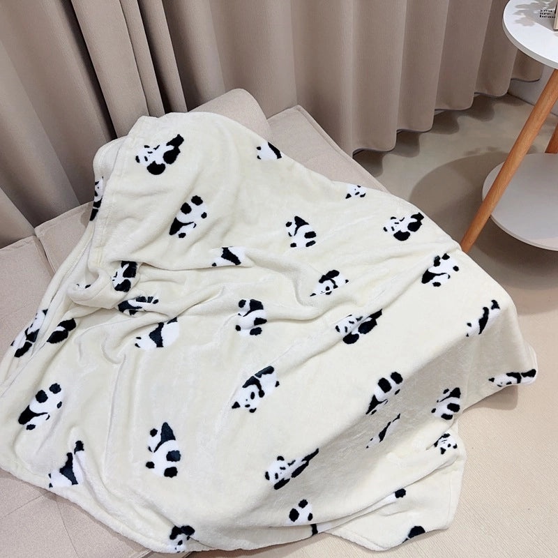 Cozy Cartoon Crayon Plush Flannel Blanket for Autumn Winter | Home & Living Bedding