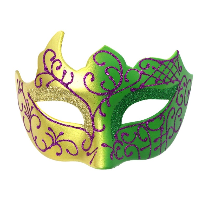 Mardi Gras Minimalist Geometric Plastic Party Mask | Party Supplies