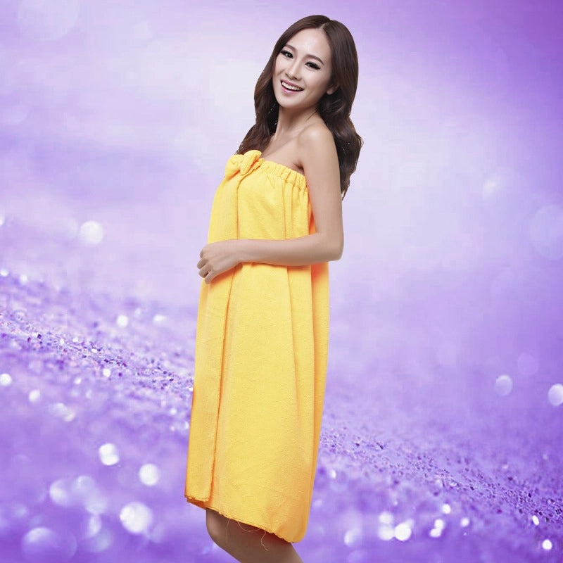 Korean Style Microfiber Bow Tube Top Bath Skirt Soft Changing Towel|Bath Accessories