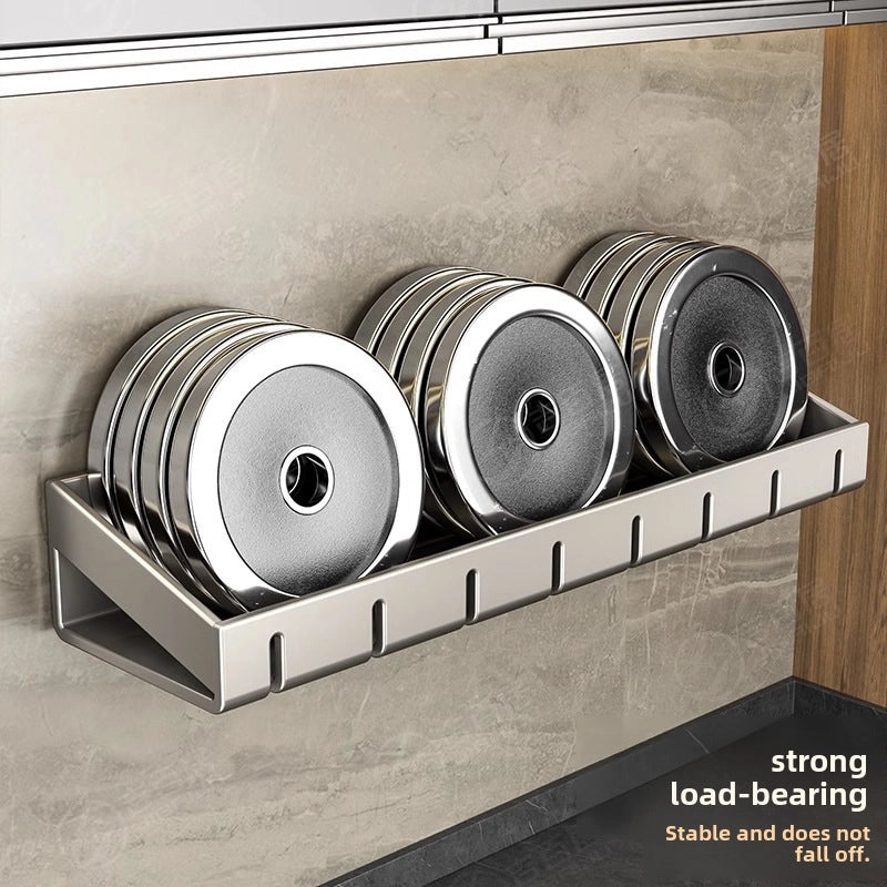 Punch-free Wall-mounted Kitchen Storage Rack Gray Seasoning Holder Space-saving Organizer|Kitchen Storage