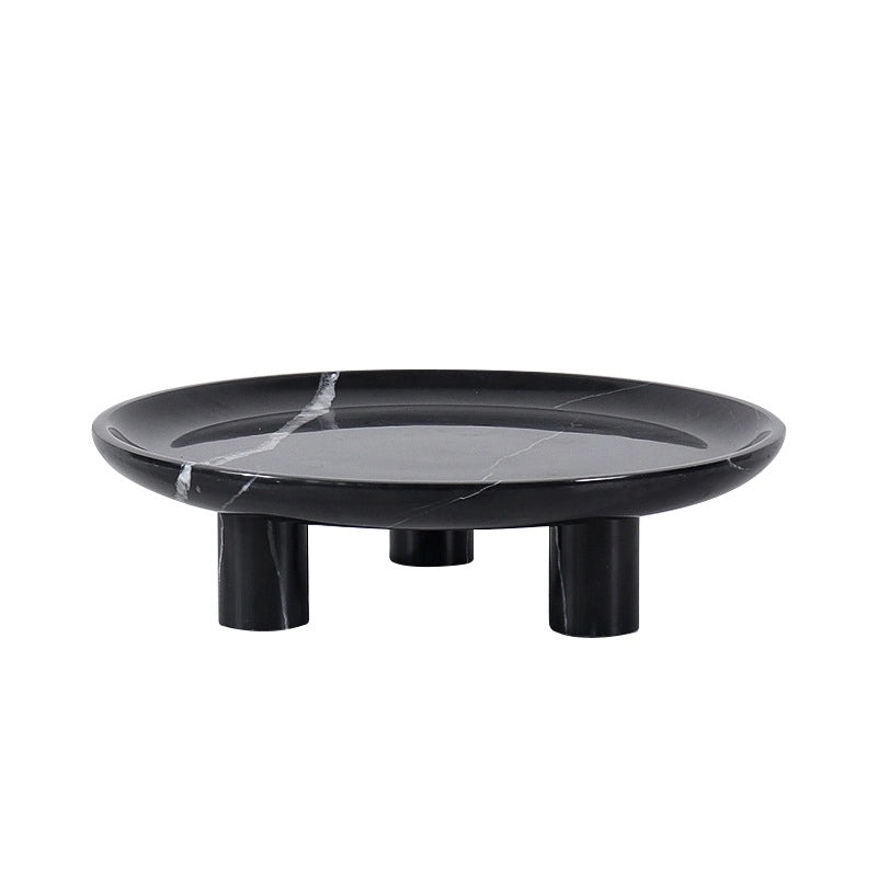 Natural Marble Fruit Plate Decorative Tray for Home Storage Hotel Model Room Soft Decoration|Home Decor