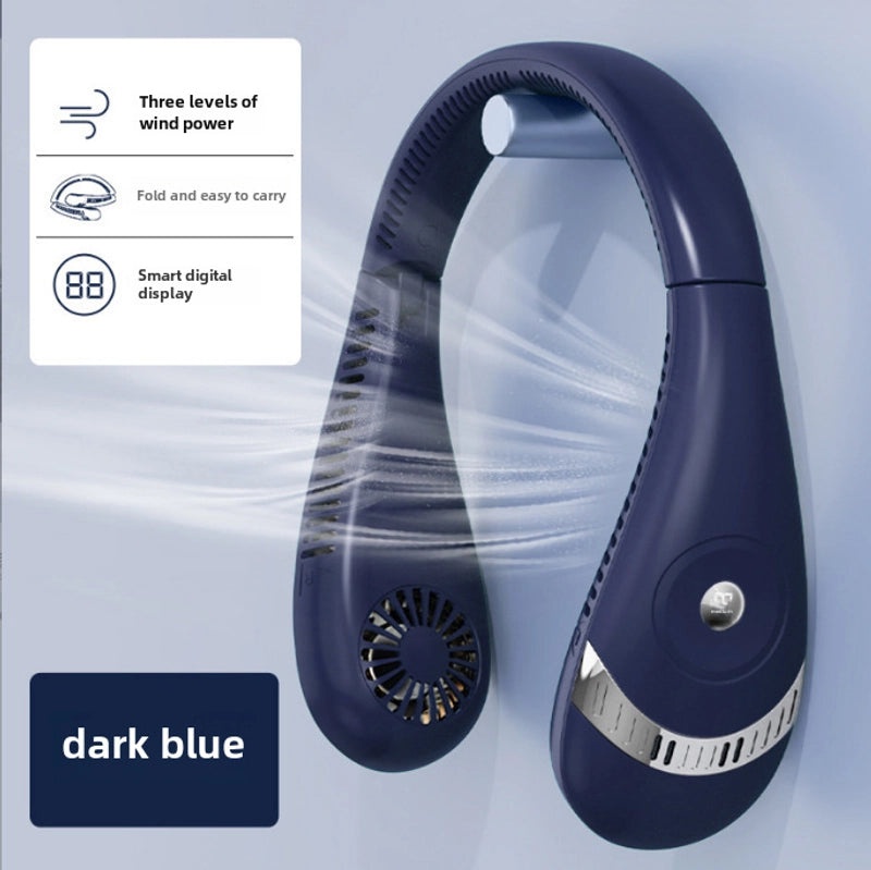 Portable Folding Neck Fan, Leadless Design, Large Wind Storage, Hands-Free Hanging Small Fan | Portable Fans