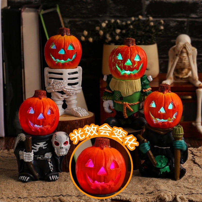 Halloween Resin Color Block Ornaments for Holiday Festival | Seasonal Decor