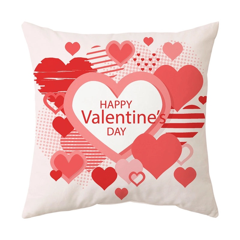 Valentine's Day Romantic Letter Landscape Plush Pillow Covers for Couch and Sofa Decor | Home Decor