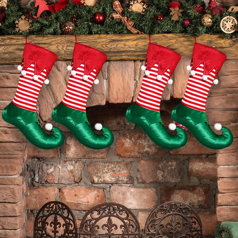 Christmas Nordic Cute Modern Stripe Holiday Party Socks|Festive Socks & Hosiery