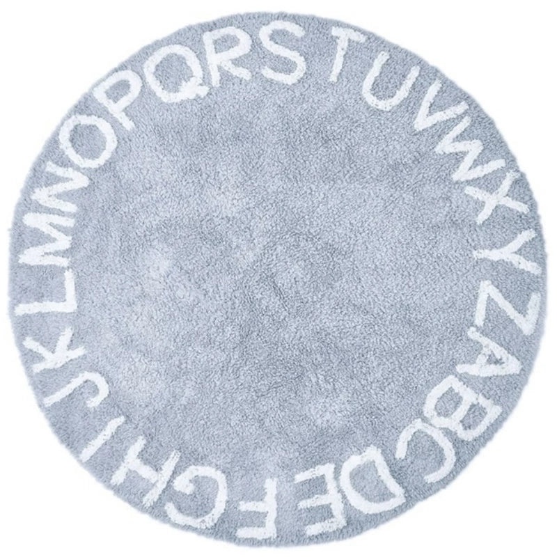 Round Letter Pattern Thick Imitation Cashmere Carpet for Living Room Bedroom Study Kids Floor Mat|Home Decor Rugs