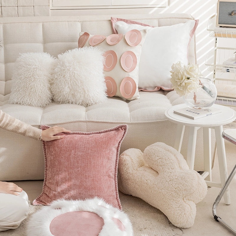 Scandinavian Minimalist Solid Color PP Cotton Polyester Cushion Cover|Home Decor Cushions