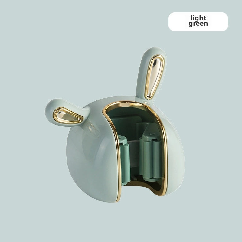 Light Luxury White Rabbit Mop Rack Wall-mounted Storage Hook Punch-free Strong Adhesive Broom Holder|Home Organization