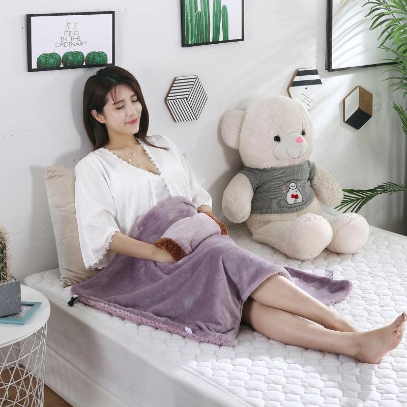 Cozy Solid Color Electric Throw Blanket for Bedding|Home Textiles & Bedding