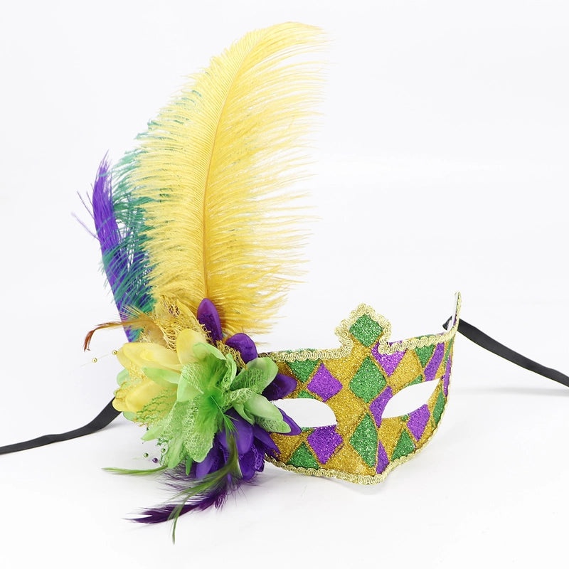 Easter Mardi Gras Feather Plastic Party Mask Selfie Props Holiday Accessories 1 Piece|Party Supplies & Accessories