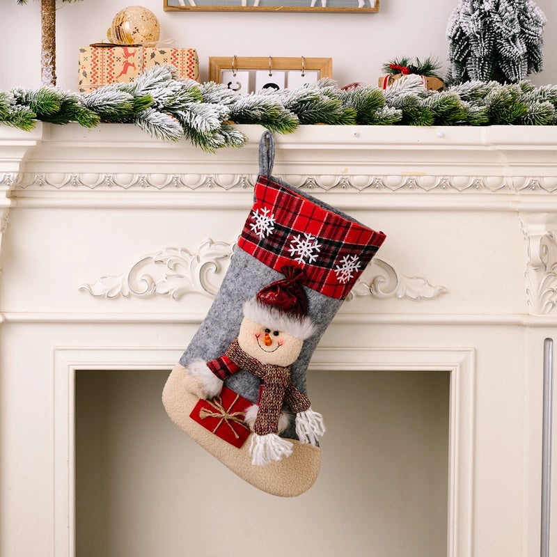 Christmas Santa Claus and Elk Hanging Ornaments Cute Festive Socks for Party Decoration|Christmas Decorations