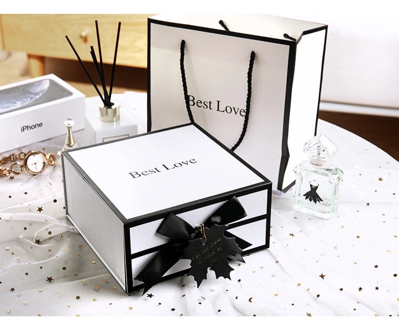 Luxury White Flip Gift Box for Jewelry Comb Lipstick Clothing Packaging | Gift Packaging