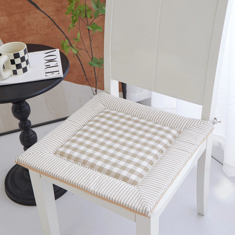 Plaid Polyester Seat Cushion for Chairs|Home Decor & Furniture Accessories