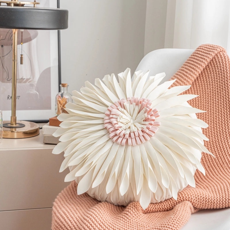 Heart-Shaped Solid Color Flower Pillow Covers for Couch and Sofa Decor | Home Decor & Cushion Covers
