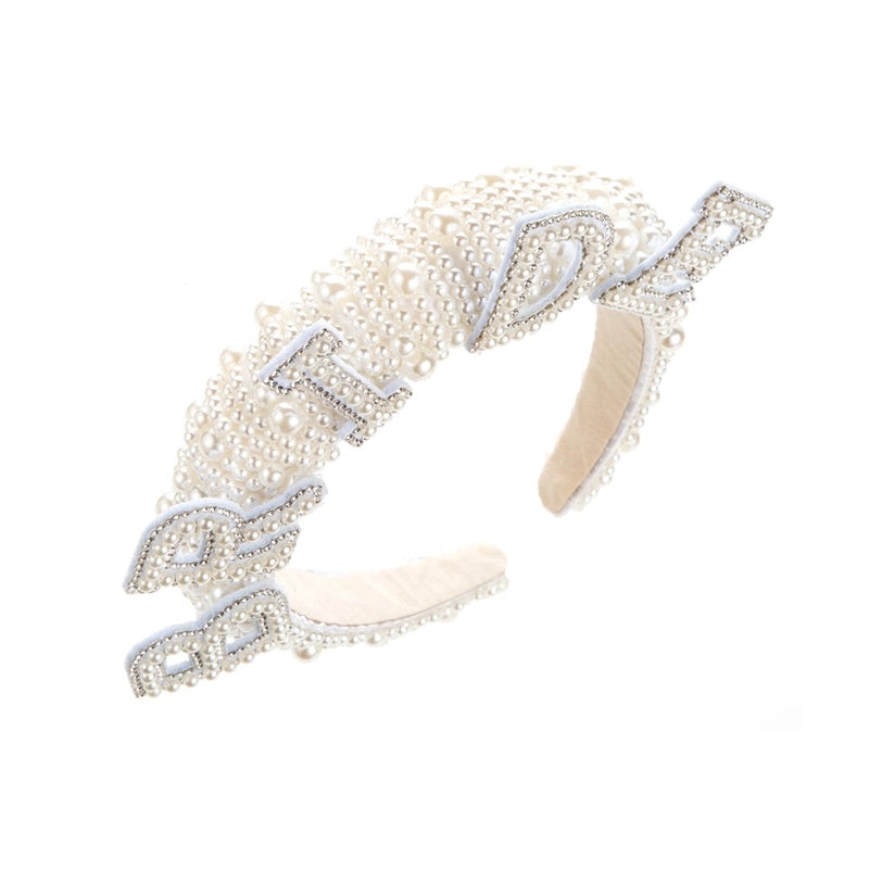 Elegant Pearl Letter Inlay Hair Band|Hair Accessories