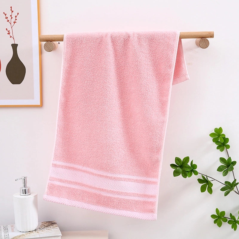 Pure Cotton Thickened Adult Face Towel with Watergrain Texture and Embroidered Logo|Home & Living Towels