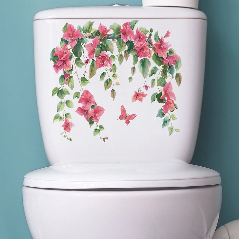 Cute Leaf and Flower PVC Wall Sticker for Casual Home Decor | Wall Art