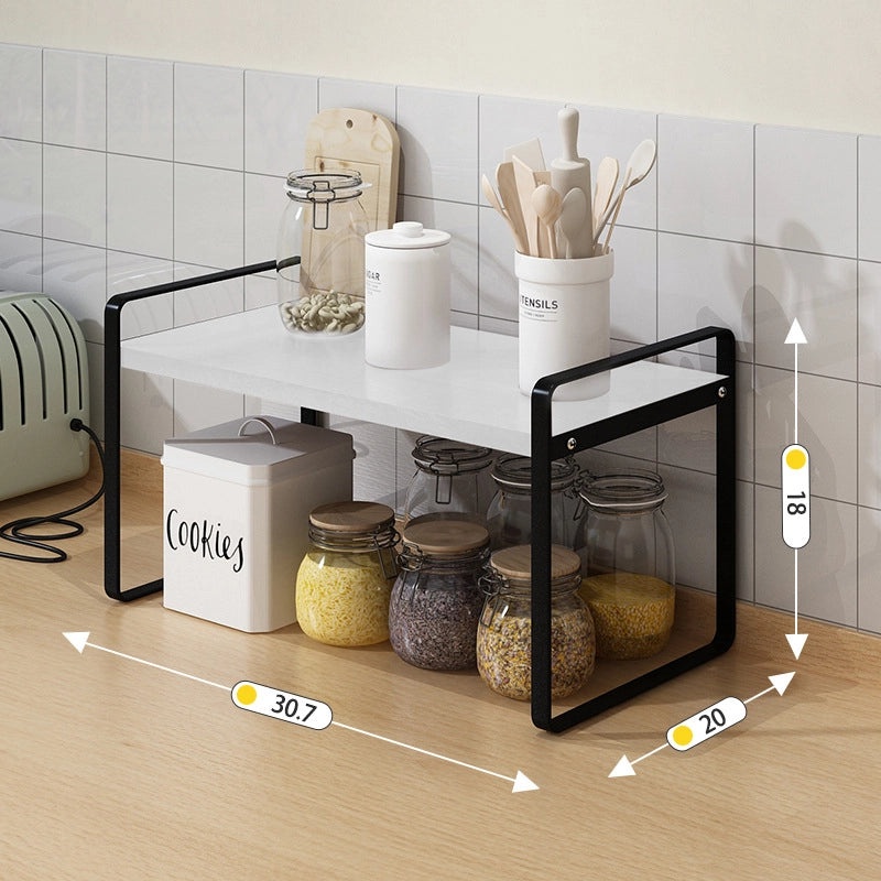 Pastoral Style Solid Color Iron Kitchen Rack for Casual Elegant Home Use|Kitchen Storage & Organization