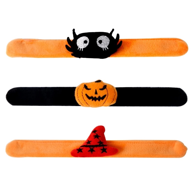Halloween Pumpkin Spider Wristband Casual Minimalist PVC Flannel Holiday Party Accessory|Jewelry & Accessories