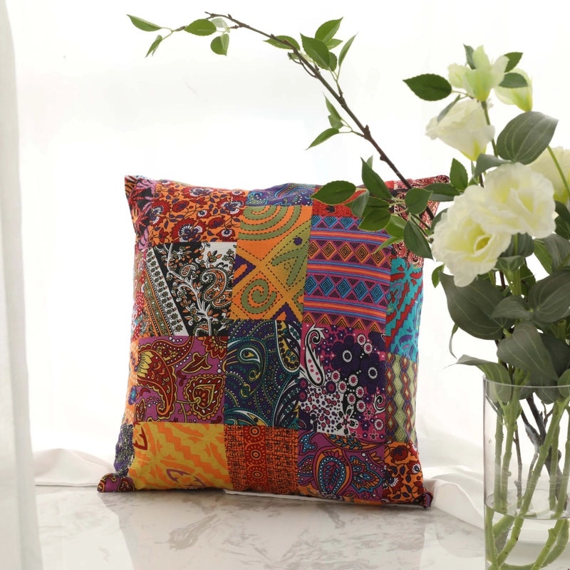 Retro Bohemian Middle Eastern Ethnic Cotton Linen Pillow Cover No Insert | Home Decor Pillows