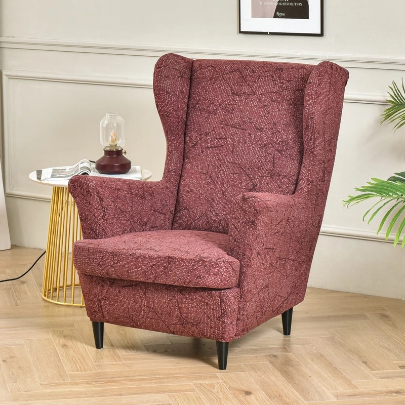 Elastic Four Seasons Tiger Print Wingback Chair and Sofa Cover All-Inclusive American Style|Home Decor & Furniture