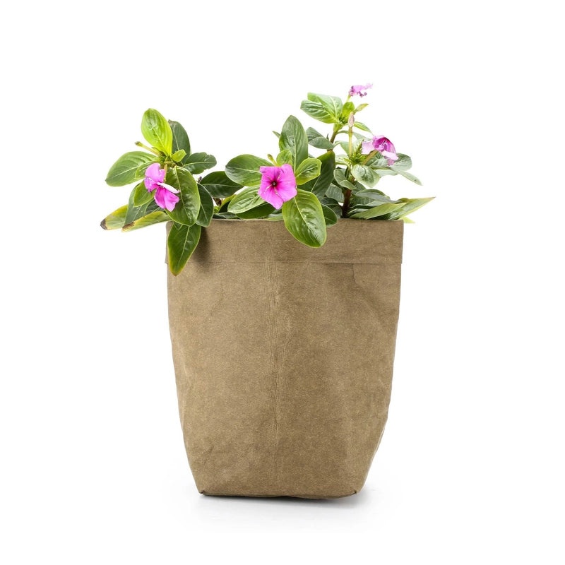 Kraft Paper Flower Pot Storage Bag for Cosmetics Refrigerator Washable Durable Household Items|Home Storage & Organization
