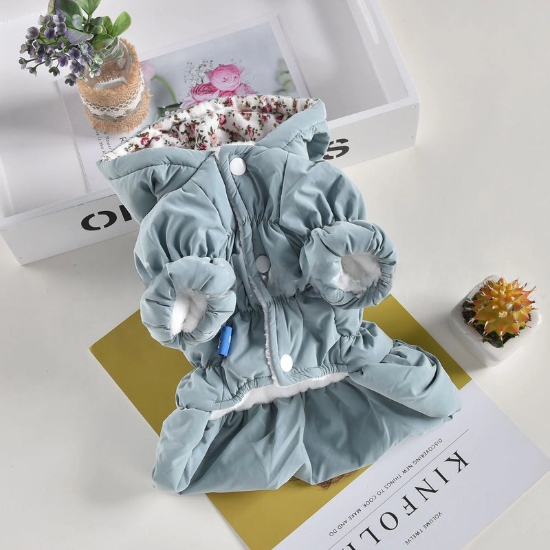 Cozy Pet Bear Floral Bubble Dress for Small Dogs | Pet Apparel & Accessories