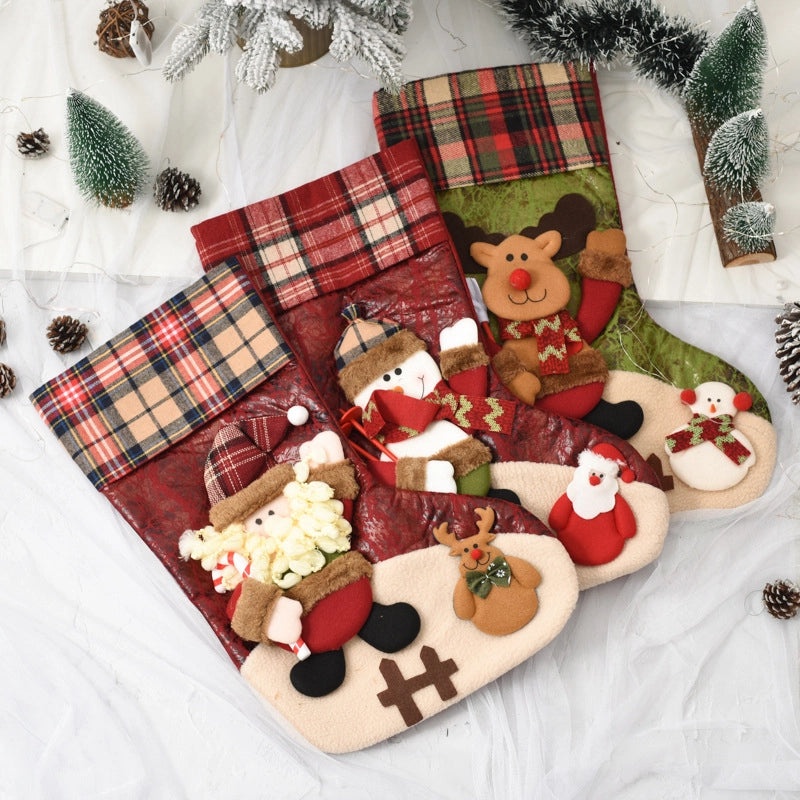 Christmas Festive Santa Claus and Snowman Socks Soft Cotton Holiday Party Wear 1 Pair|Holiday Accessories