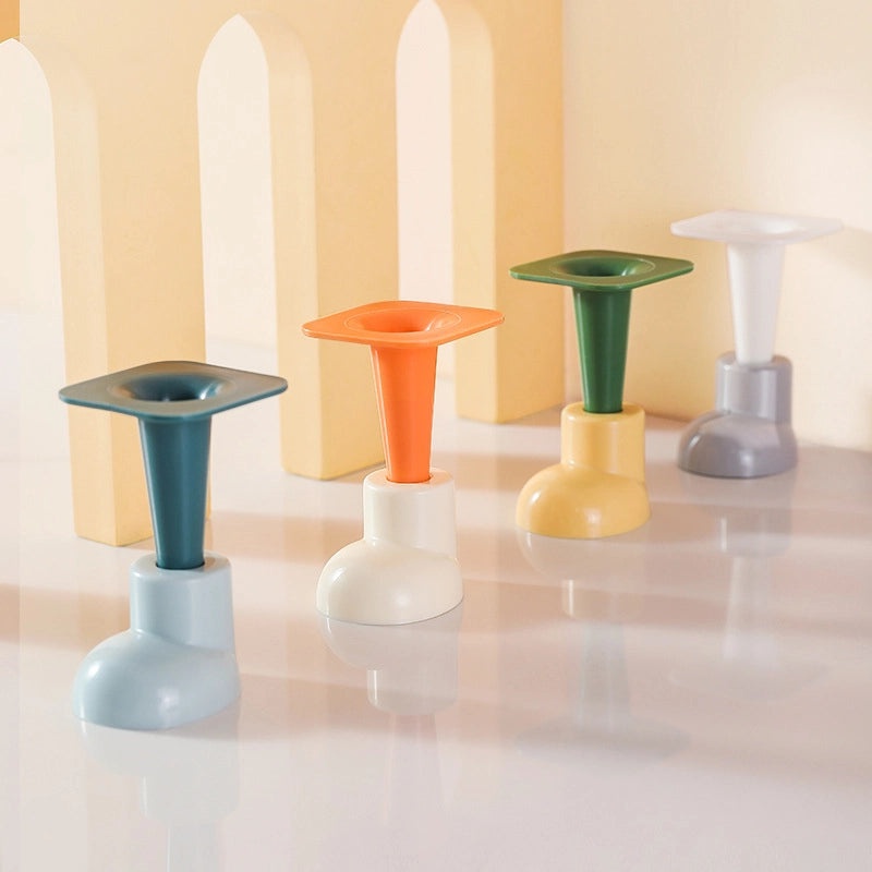 Cute DIY Round Head Shoe Foot Mat Small Feet Detachable Adhesive-Free Decorative Tissue Box and Trash Can Accessory|Home Decor & Organization