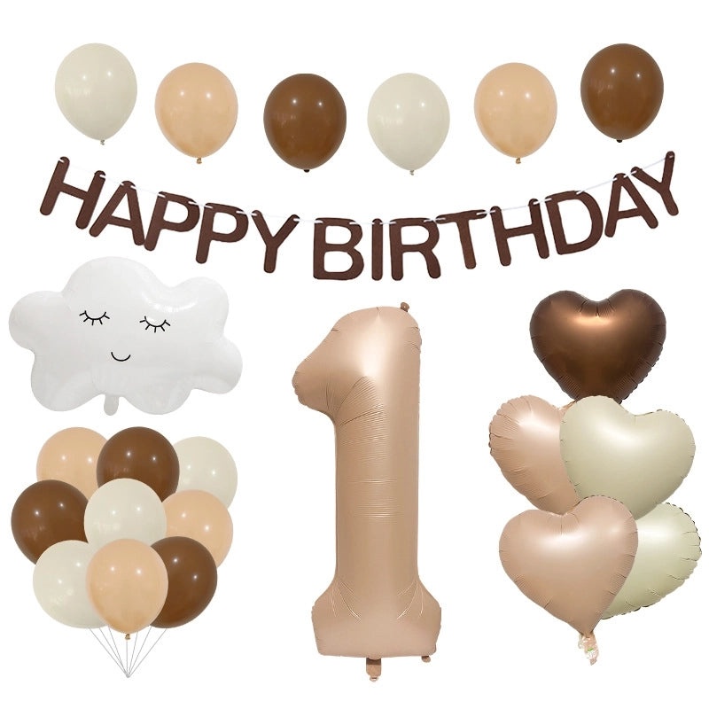 Birthday Party Heart Letter Balloons, Cute Minimalist Aluminum Foil Balloons for Indoor Outdoor Celebration|Party Decorations