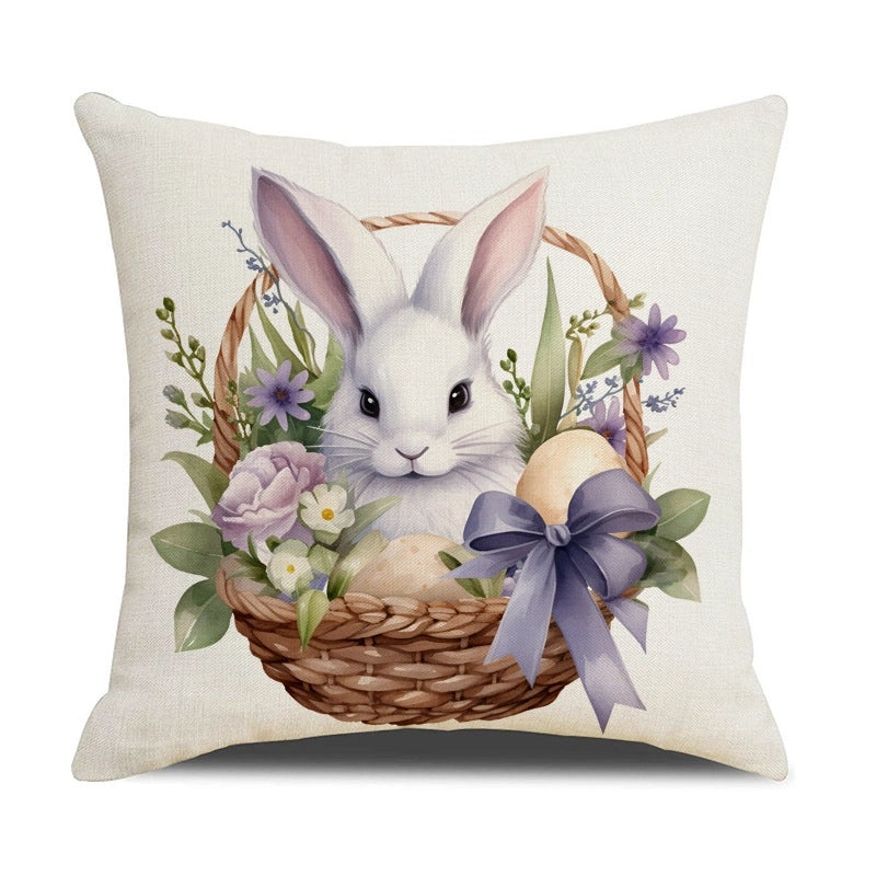 Minimalist Easter Rabbit Linen Pillow Covers for Couch Sofa Decor|Home Decor Pillows