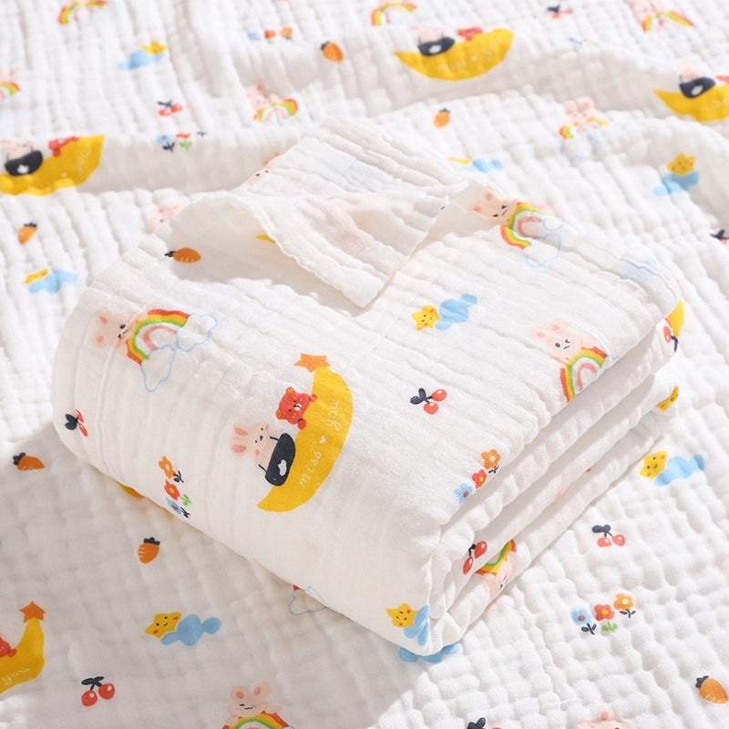 Newborn Cotton Six-layer Gauze Bath Towel Soft Baby Bath Swaddle Wrap|Baby Bath & Towels