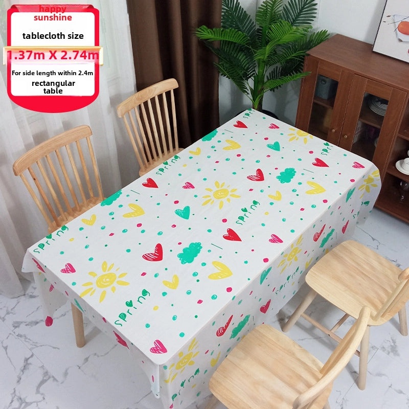 Kids Birthday Disposable Rectangular Tablecloth for Party Classroom Decoration|Party Supplies