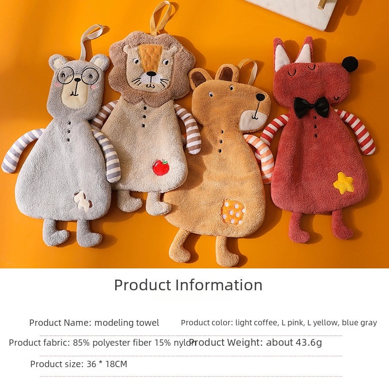 Cute Animal Cartoon Hand Towel for Kitchen and Bathroom Hanging | Home & Kitchen Textiles
