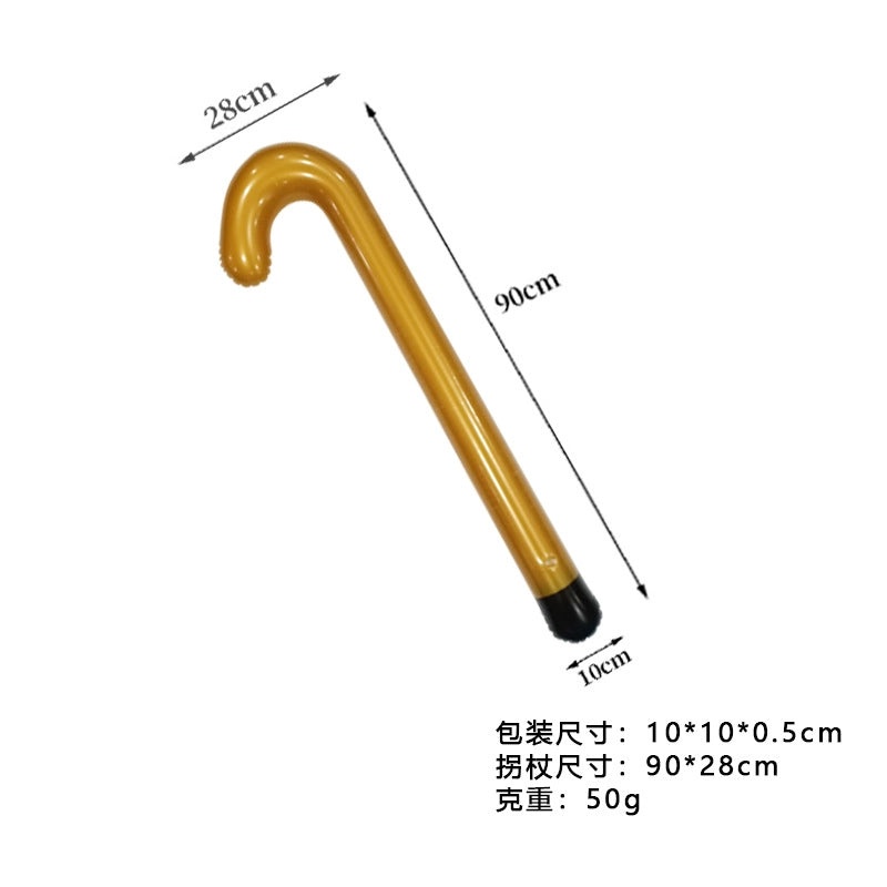 圣诞节派对装饰道具加厚PVC仿真助行器充气互动玩具|节日派对装饰用品