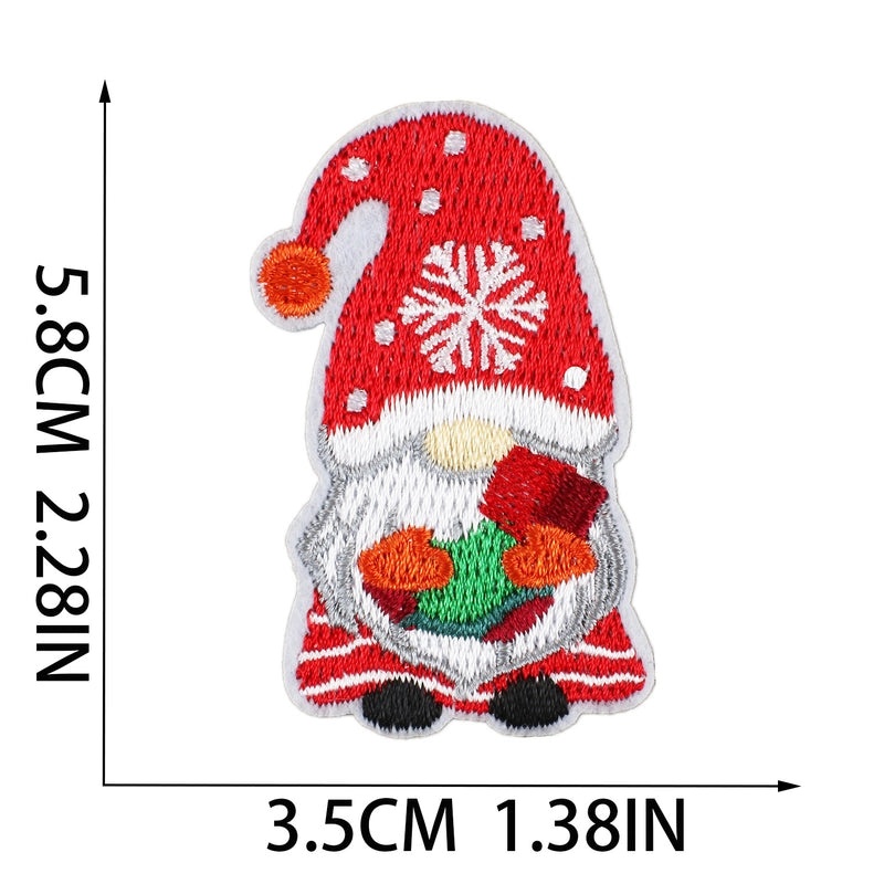 Christmas Cartoon Santa Claus Snowflake Embroidered Patch for Clothing Accessories|Clothing Accessories