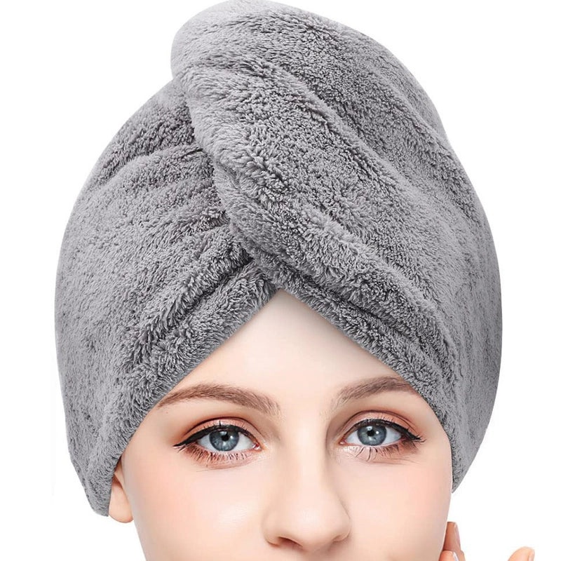 Classic Solid Color Coral Fleece Hair Towel Cap for Women | Hair Accessories