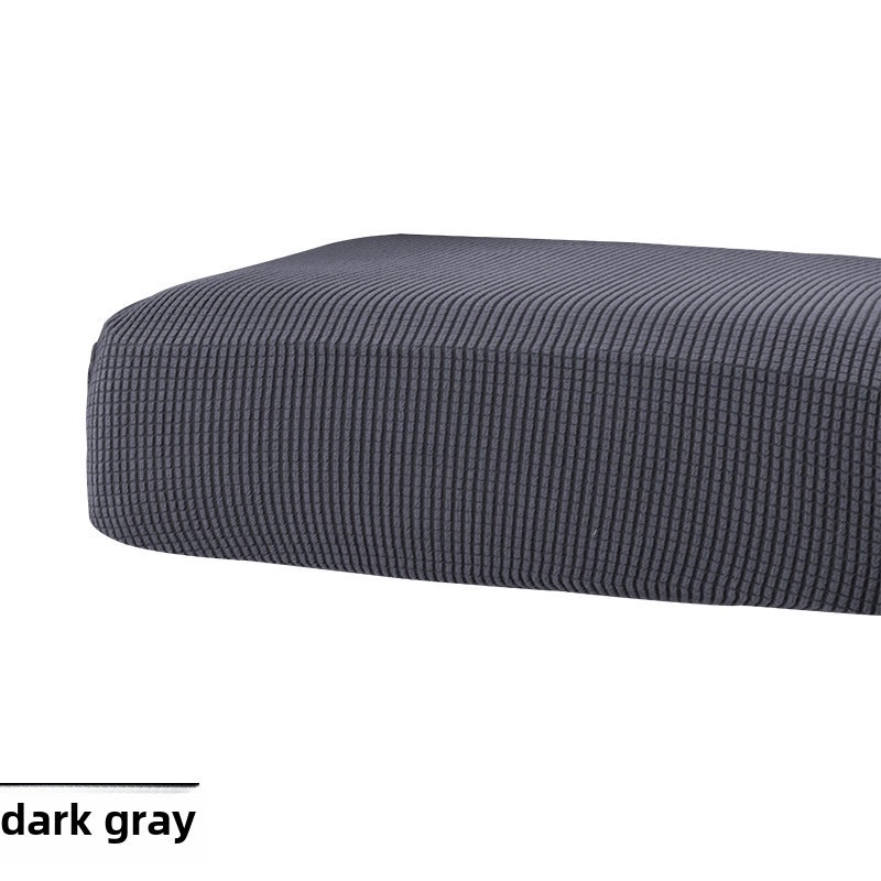 Solid Color Jacquard Knitted Elastic Sofa Cushion Cover Full Protection|Home Decor & Sofa Accessories