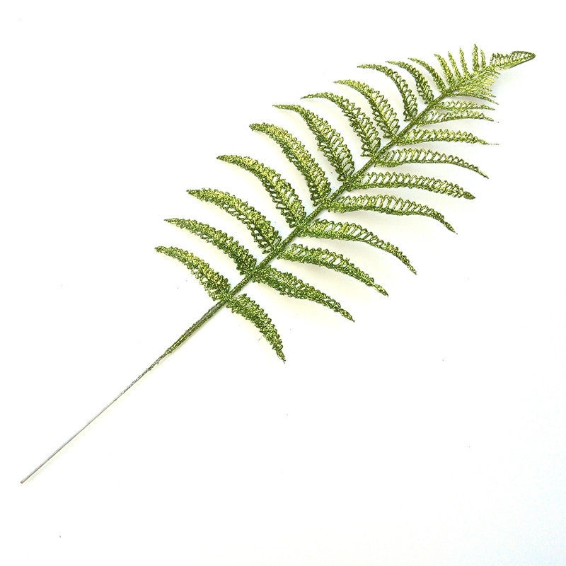 Christmas Tree Plug-in Glitter Persian Leaf Fake Leaf Home Decor Festive Holiday Ornament|Home Decor