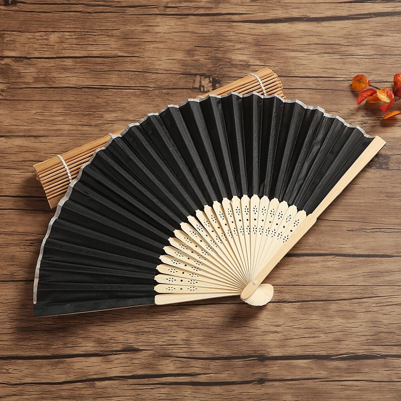 7-inch White Silk Folding Fan with Plain Surface for Wedding DIY Printing Advertising|Home Decor & Crafts
