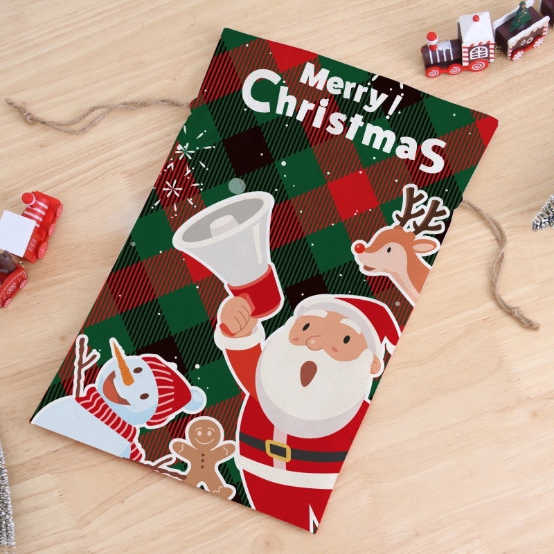 Nordic Christmas Party Gift Bags with Cute Tree Snowman and Snowflake Design|Holiday Gift Bags