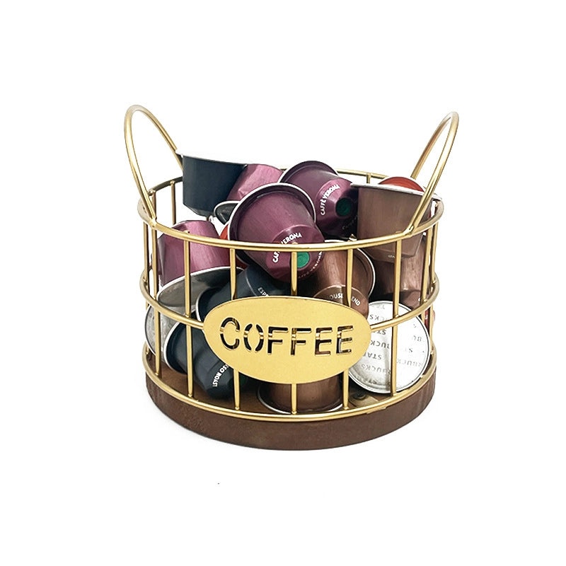 Solid Color Iron Coffee Basket for Casual Use|Home & Kitchen Storage