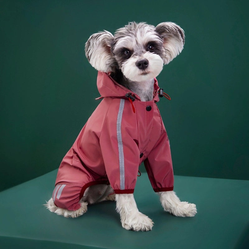 Waterproof Dog Raincoat Four-legged Poncho for Small and Medium Dogs Rainy Weather Pet Jacket|Pet Apparel & Accessories